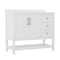 Flash Furniture Vega 42-in. Vanity w/Sink, Storage Cabinet w/Soft Close Doors, Open Shelf and 3 Drawers, White/Gold FS-VEGA42-WH-GLD-GG - alternate 2